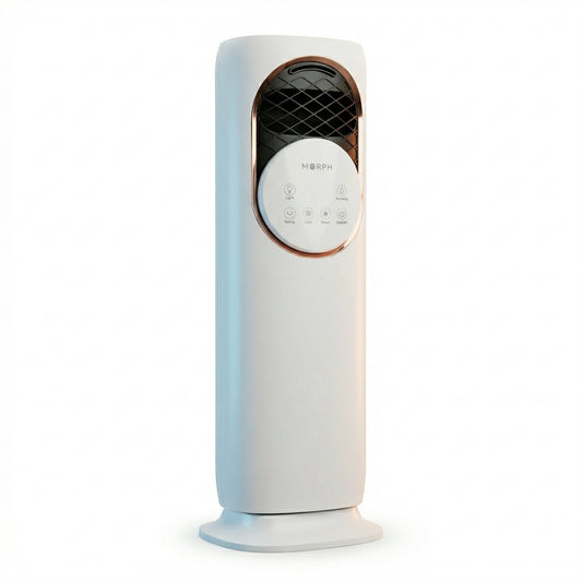 Morph Snow Fire Ice Cooling Fan with Ice Packs & Mist – Cold Air Tower Fan with Remote for All-Season Comfort