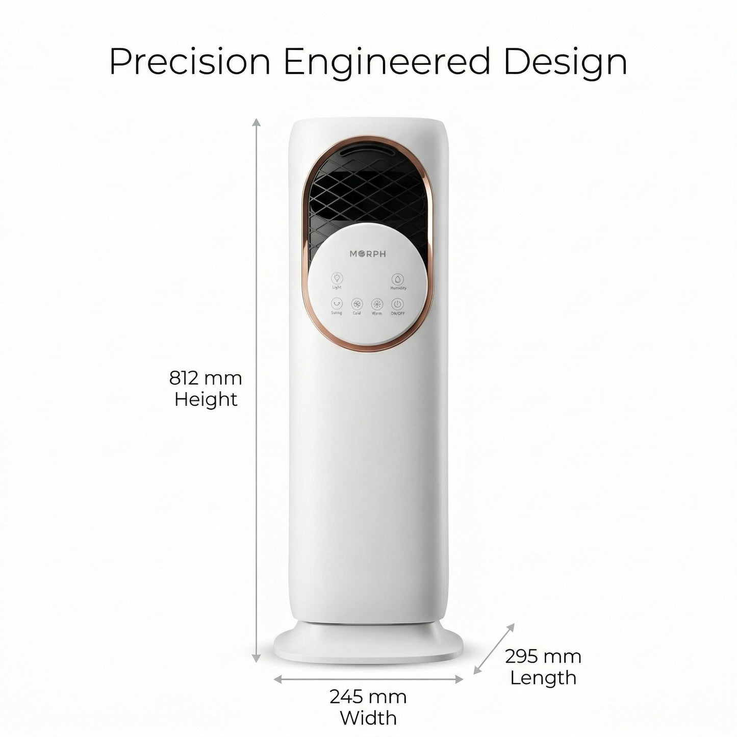 Morph Snow Fire Ice Cooling Fan with Ice Packs & Mist – Cold Air Tower Fan with Remote for All-Season Comfort